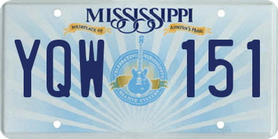 MS license plate YQW151