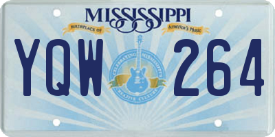 MS license plate YQW264