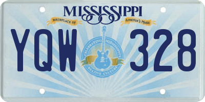 MS license plate YQW328