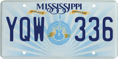 MS license plate YQW336