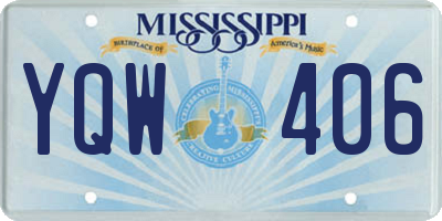 MS license plate YQW406