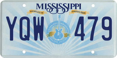 MS license plate YQW479