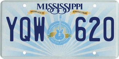 MS license plate YQW620
