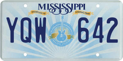 MS license plate YQW642
