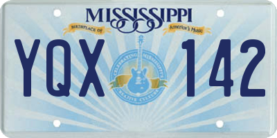 MS license plate YQX142