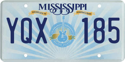 MS license plate YQX185