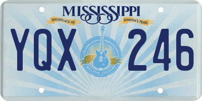 MS license plate YQX246