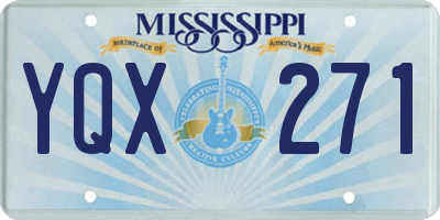 MS license plate YQX271