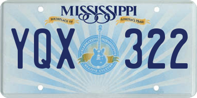 MS license plate YQX322