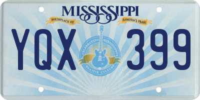 MS license plate YQX399