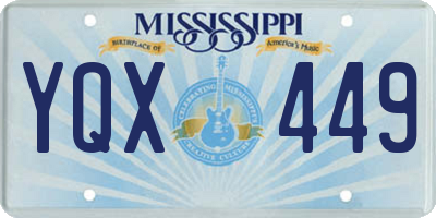 MS license plate YQX449