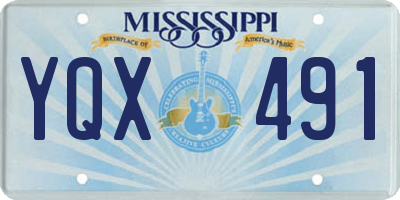 MS license plate YQX491