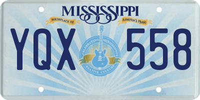 MS license plate YQX558