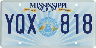 MS license plate YQX818