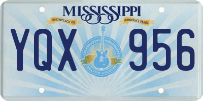 MS license plate YQX956