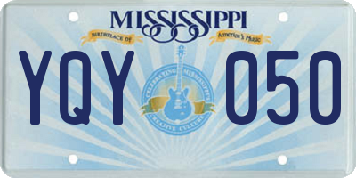 MS license plate YQY050