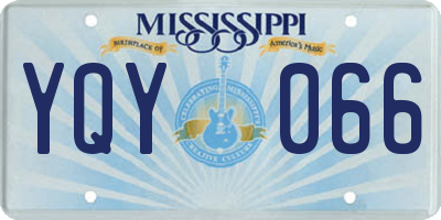MS license plate YQY066