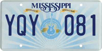 MS license plate YQY081