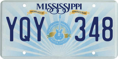 MS license plate YQY348