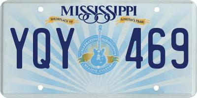 MS license plate YQY469