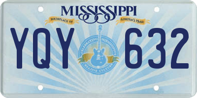 MS license plate YQY632