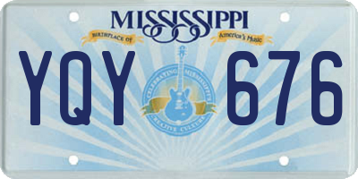 MS license plate YQY676