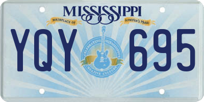 MS license plate YQY695