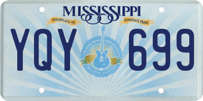 MS license plate YQY699