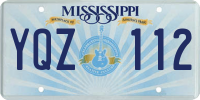 MS license plate YQZ112