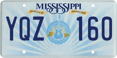 MS license plate YQZ160