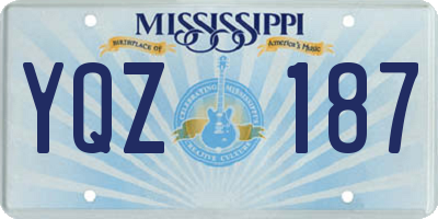 MS license plate YQZ187