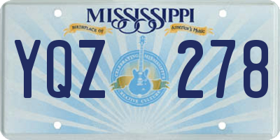 MS license plate YQZ278