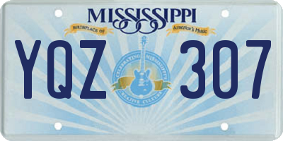 MS license plate YQZ307