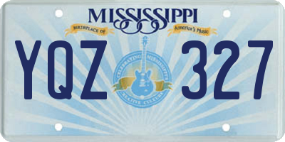 MS license plate YQZ327