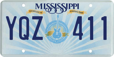 MS license plate YQZ411