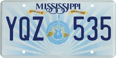 MS license plate YQZ535