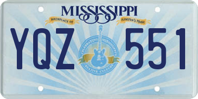 MS license plate YQZ551