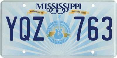 MS license plate YQZ763