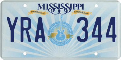 MS license plate YRA344
