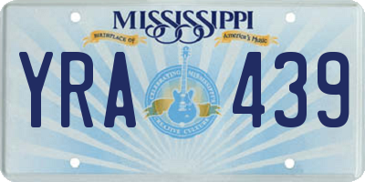 MS license plate YRA439