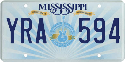 MS license plate YRA594