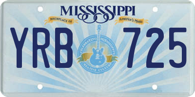 MS license plate YRB725