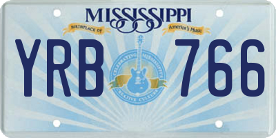 MS license plate YRB766