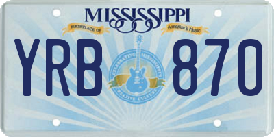 MS license plate YRB870