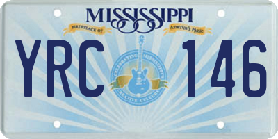 MS license plate YRC146