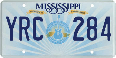 MS license plate YRC284