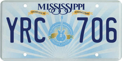 MS license plate YRC706