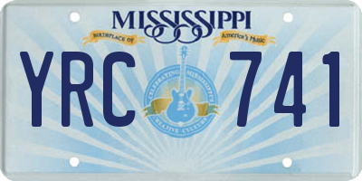 MS license plate YRC741