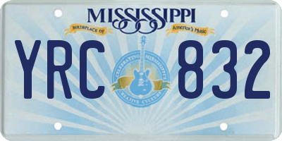 MS license plate YRC832