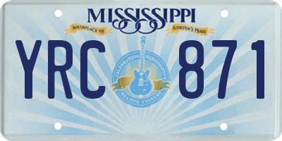 MS license plate YRC871